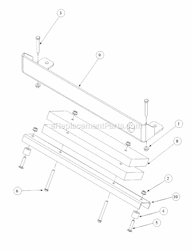 Rear Bumper Diagram and Parts List for M48-KW 53AB5DAV150 Cub Cadet Sprayer